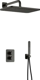 Hotbath Gal douche inbouwset GL106 geborsteld gunmetal PVD