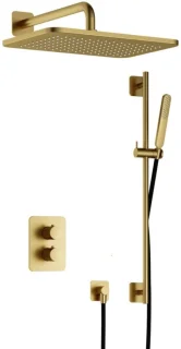Hotbath Gal GL106 Inbouw Regendoucheset - Geborsteld Messing PVD