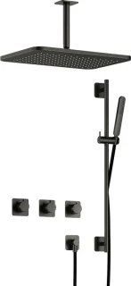 Hotbath Gal GL106 thermostatische inbouwdouche set geborsteld gunmetal PVD