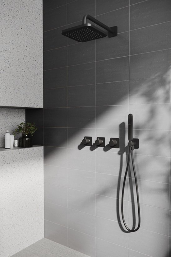 Hotbath Gal IBSGL70 thermostatische inbouw doucheset gun metal