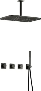 Hotbath Gal Thermostatische douche inbouwset geborsteld gunmetal PVD