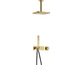 Hotbath Gal thermostatische douche inbouwset geborsteld messing PVD