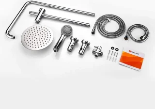 Ibergrif M20702 Douchesysteem Chroom Zilver