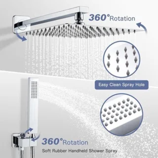 Inbouw douche-armatuurset chroom