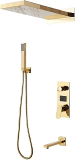 Inbouw doucheset goud