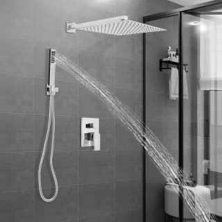 Inbouw Doucheset RVS Vierkant