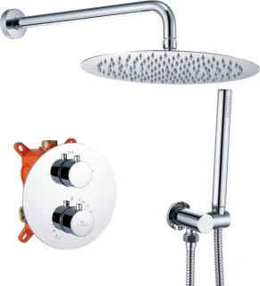 Inbouw Doucheset Thermostatisch 305 cm Hoofddouche Zilver