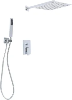Inbouw douchesysteem regen douche set zilver