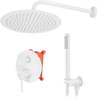 Inbouw regendouche 25x25 cm wit