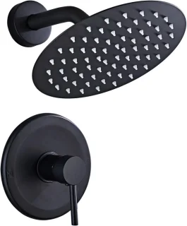 Inbouw regendouche set 20 cm mat zwart