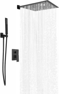 Inbouw Regendouche Set 40x40 cm Mat Zwart