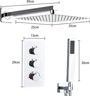Inbouw regendouche set met thermostaatkraan en handdouche
