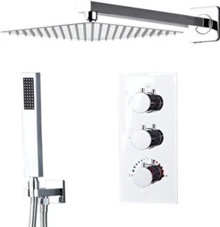 Inbouw regendouche set met thermostaatkraan, handdouche en regendouchekop