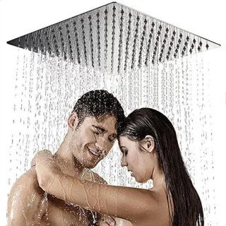 Inbouw Regendouchekop Vierkant 40 cm RVS Chroom