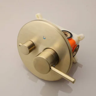 Inbouw Regendoucheset Goud Geborsteld