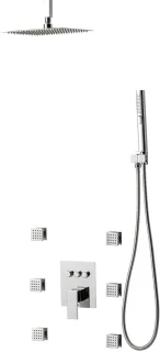 Inbouw Regendoucheset - Messing Inbouwkraan, Chroom