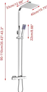 Inbouw Thermostaat Regendoucheset