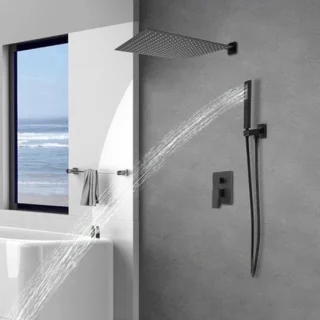 Inbouwdouche met regendouche en handdouche