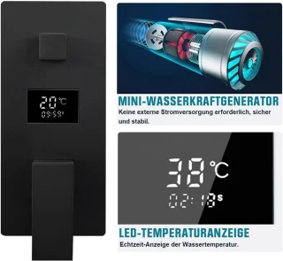 Inbouwdouchesysteem Zwart