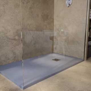 Inloopdouchebak Plat Hars 170x75 cm RAL 7040