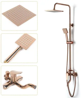 Innovastore Regendoucheset Thermostaatkraan Rosé Goud