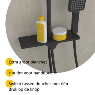 instmaier DS4 Doucheset Zwart