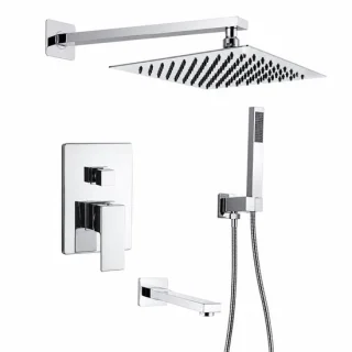 ITRONIQ inbouw regendouche 30x30 cm chroom