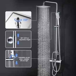 iVIGA Thermostatische doucheset