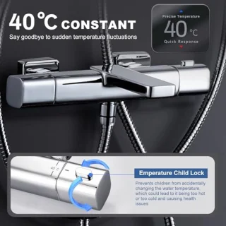 iVIGA Thermostatische doucheset