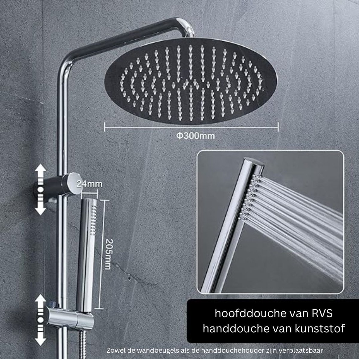 Wat vinden we goed aan de JMZR Regendouchekop RVS zonder kraan