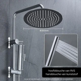 JMZR Regendouchekop RVS zonder kraan