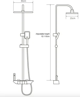 J&R Design Douchekraan Wit Thermostatisch