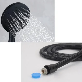 Kaëru Rain Shower Set Matt Black