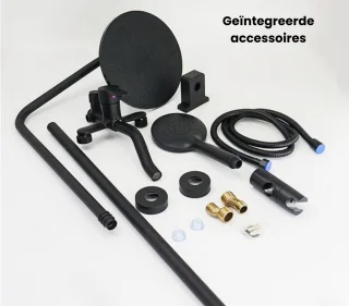 Kaëru Rain Shower Set Matt Black