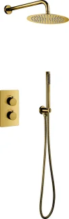 Klea Inbouw Regendouche Thermostaat 25cm Geborsteld Goud