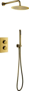 Klea Inbouw Regendouche Thermostaat 25cm Geborsteld Goud