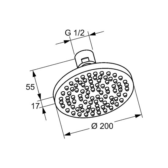 Kludi A-Qa Hoofddouche 20 cm Chroom 6651005-00