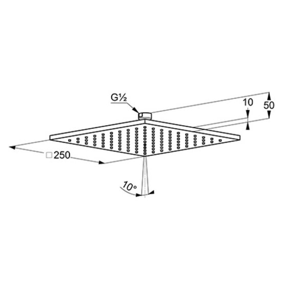 Kludi A-Qa Hoofddouche 25x25 cm Chroom 6442505-00