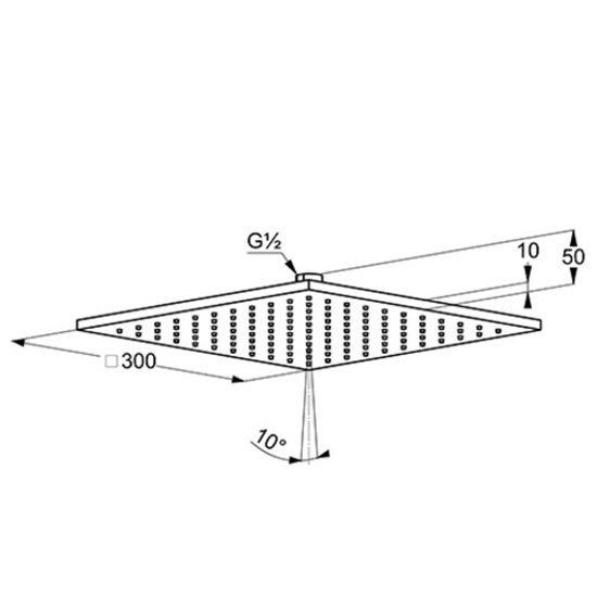 Kludi A-Qa Hoofddouche 30x30 cm Chroom 6443005-00