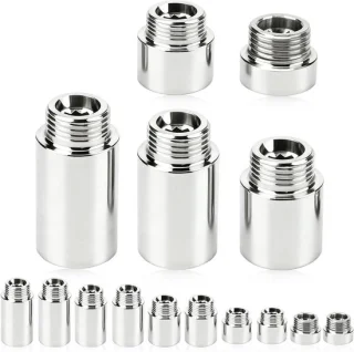 Kraanverlenging voor douchekop 1/2 inch RVS 15 stuks Zilver