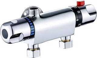 KZQ thermostatische douchemengkraan voor wandmontage - zilver