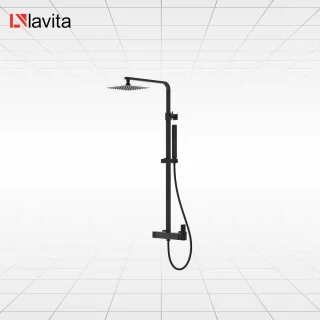 LAVITA® AQUILA Glijstang Doucheset Zwart