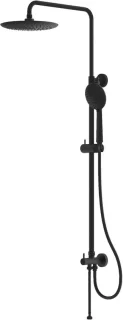 LAVITA ORION Glijstang Douche Zwart Met Ronde Hand- en Regendouche