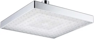 LED douchekop vierkant - regendouche met kleurverandering - 20 x 20 cm, zilver