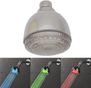 LED Regendouchekop 10 cm - Zilverkleurig