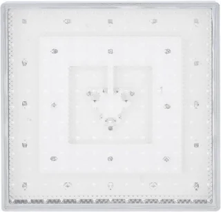 Led regendouchekop 20 cm vierkant groen