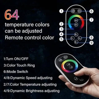 LED thermostatische regendouche plafondmontage mat zwart