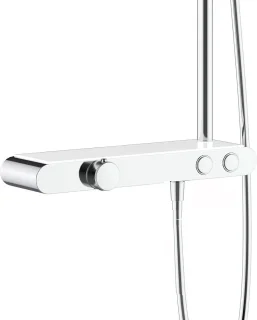 Leoni Inoli Thermostatische Regendoucheset 30cm Vierkant Chroom/Wit