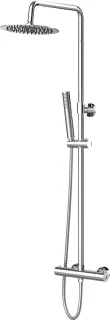 Leoni Rimbo Thermostatische Regendoucheset 20cm RVS Chroom