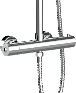 Leoni Rimbo Thermostatische Regendoucheset 20cm RVS Chroom